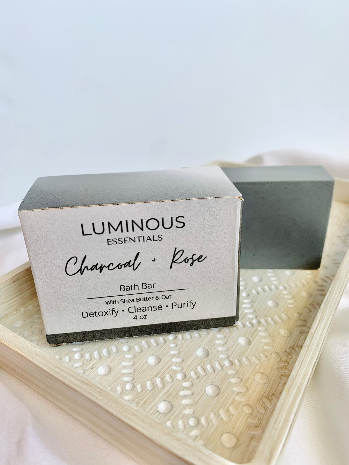 Charcoal + Rose Bath Bar